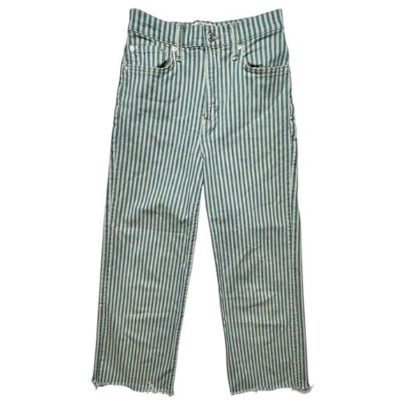 Free People Astoria Wide Leg In Peppermint Distressed Size 25 - Picture 1 of 3